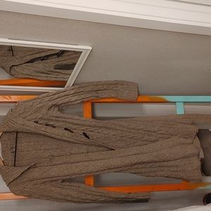 Long heavy knitted carnigan